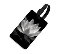 Durable TPU Luggage Tag with Information Card, Scratch-Resistant Travel Bag Tag, Black and White Suitcase Tags for Bags & Tools, Black-Style