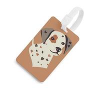 Durable TPU Luggage Tag with Information Card, Scratch-Resistant Travel Bag Tag, Cartoon Dog Avatar Suitcase Tags for Bags & Tools, White-style, One Size, classic