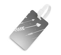 Durable TPU Luggage Tag with Information Card, Scratch-Resistant Travel Bag Tag, Cartoon White Arrow Suitcase Tags for Bags & Tools, White-Style