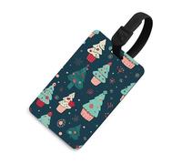 Durable TPU Luggage Tag with Information Card, Scratch-Resistant Travel Bag Tag, Cupcakes Suitcase Tags for Bags & Tools, Black-Style