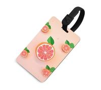 Durable TPU Luggage Tag with Information Card, Scratch-Resistant Travel Bag Tag, Cute Grapefruit Suitcase Tags for Bags & Tools, Black-style, One Size, classic