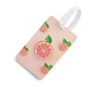 Durable TPU Luggage Tag with Information Card, Scratch-Resistant Travel Bag Tag, Cute Grapefruit Suitcase Tags for Bags & Tools, White-style, One Size, classic