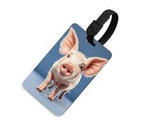 Durable TPU Luggage Tag with Information Card, Scratch-Resistant Travel Bag Tag, Cute Long Ear Suitcase Tags for Bags & Tools, Black-style, One Size, classic