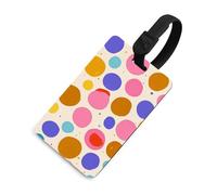 Durable TPU Luggage Tag with Information Card, Scratch-Resistant Travel Bag Tag, Cute Polka Dot Suitcase Tags for Bags & Tools, Black-style, One Size, classic