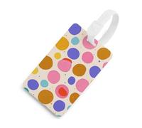 Durable TPU Luggage Tag with Information Card, Scratch-Resistant Travel Bag Tag, Cute Polka Dot Suitcase Tags for Bags & Tools, White-style, One Size, classic