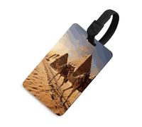 Durable TPU Luggage Tag with Information Card, Scratch-Resistant Travel Bag Tag, Egypt Camels Suitcase Tags for Bags & Tools, Black-style, One Size, classic