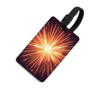 Durable TPU Luggage Tag with Information Card, Scratch-Resistant Travel Bag Tag, Explosion Firework 3D Suitcase Tags for Bags & Tools, Black-style, One Size, classic