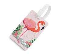 Durable TPU Luggage Tag with Information Card, Scratch-Resistant Travel Bag Tag, Flamingo Suitcase Tags for Bags & Tools, White-style, One Size, classic
