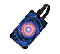 Durable TPU Luggage Tag with Information Card, Scratch-Resistant Travel Bag Tag, Galaxy in The Universe Suitcase Tags for Bags & Tools, Black-style, One Size, classic
