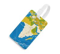 Durable TPU Luggage Tag with Information Card, Scratch-Resistant Travel Bag Tag, Greece Map Print Suitcase Tags for Bags & Tools, White-style, One Size, classic