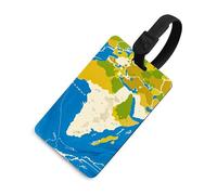 Durable TPU Luggage Tag with Information Card, Scratch-Resistant Travel Bag Tag, Greece Map Print Suitcase Tags for Bags & Tools, Black-style, One Size, classic