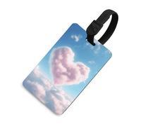 Durable TPU Luggage Tag with Information Card, Scratch-Resistant Travel Bag Tag, Heart Shaped Cloud Suitcase Tags for Bags & Tools, Black-style, One Size, classic