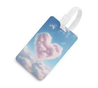 Durable TPU Luggage Tag with Information Card, Scratch-Resistant Travel Bag Tag, Heart Shaped Cloud Suitcase Tags for Bags & Tools, White-style, One Size, classic