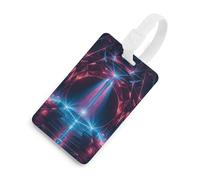 Durable TPU Luggage Tag with Information Card, Scratch-Resistant Travel Bag Tag, Laser Light Suitcase Tags for Bags & Tools, White-style, One Size, classic