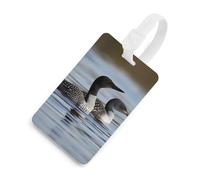 Durable TPU Luggage Tag with Information Card, Scratch-Resistant Travel Bag Tag, Loon Birds Suitcase Tags for Bags & Tools, White-style, One Size, classic