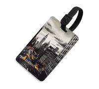 Durable TPU Luggage Tag with Information Card, Scratch-Resistant Travel Bag Tag, Love from New York Suitcase Tags for Bags & Tools, Black-style, One Size, classic