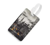 Durable TPU Luggage Tag with Information Card, Scratch-Resistant Travel Bag Tag, Love from New York Suitcase Tags for Bags & Tools, White-style, One Size, classic