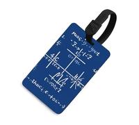 Durable TPU Luggage Tag with Information Card, Scratch-Resistant Travel Bag Tag, Math Formula Suitcase Tags for Bags & Tools, Black-style, One Size, classic