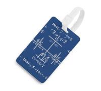 Durable TPU Luggage Tag with Information Card, Scratch-Resistant Travel Bag Tag, Math Formula Suitcase Tags for Bags & Tools, White-style, One Size, classic