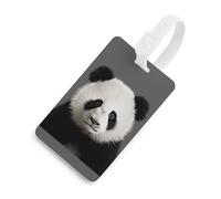 Durable TPU Luggage Tag with Information Card, Scratch-Resistant Travel Bag Tag, Panda Bear Head Suitcase Tags for Bags & Tools, White-style, One Size, classic