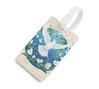 Durable TPU Luggage Tag with Information Card, Scratch-Resistant Travel Bag Tag, Peace on Earth Suitcase Tags for Bags & Tools, White-style, One Size, classic