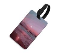 Durable TPU Luggage Tag with Information Card, Scratch-Resistant Travel Bag Tag, Purple Moon Suitcase Tags for Bags & Tools, Black-style, One Size, classic
