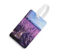 Durable TPU Luggage Tag with Information Card, Scratch-Resistant Travel Bag Tag, Romantic Lavender Suitcase Tags for Bags & Tools, White-style, One Size, classic
