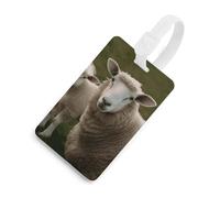 Durable TPU Luggage Tag with Information Card, Scratch-Resistant Travel Bag Tag, Sheep Animal Suitcase Tags for Bags & Tools, White-style, One Size, classic
