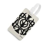 Durable TPU Luggage Tag with Information Card, Scratch-Resistant Travel Bag Tag, Supernatural Symbols Black Print Suitcase Tags for Bags & Tools, White-style, One Size, classic