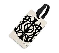 Durable TPU Luggage Tag with Information Card, Scratch-Resistant Travel Bag Tag, Supernatural Symbols Black Print Suitcase Tags for Bags & Tools, Black-style, One Size, classic