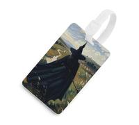Durable TPU Luggage Tag with Information Card, Scratch-Resistant Travel Bag Tag, The Witch of Darkness Suitcase Tags for Bags & Tools, White-style, One Size, classic