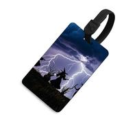 Durable TPU Luggage Tag with Information Card, Scratch-Resistant Travel Bag Tag, Witch Prayed Suitcase Tags for Bags & Tools, Black-style, One Size, classic