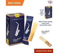 Durable Traditional Alto Saxophone Reeds - 10 Count, Strength 2.5 for E Flat