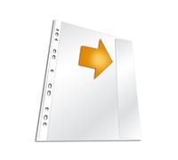Durable Transparent Punched Pocket A4 Portrait |Punched Document Wallet with Thickness of 0.135 mm | Opens on Outer Edge | Includes Protective Flap | Pack of 5 Transparent Pockets