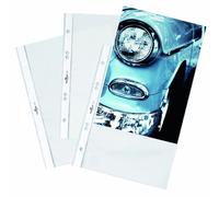 Durable Transparent Punched Pocket A5 Portrait | Punched Document Wallet with Thickness of 0.08mm | Large Pack of 25 Glass Clear Pockets