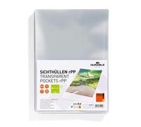 Durable Transparent Punched Pockets Sleeve Wallets rPP | 100 Pack | A4 Clear