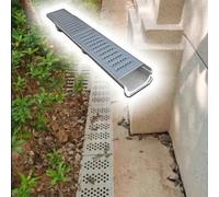 Durable Trench Drain for YardFlush-Mounted Trench Drainage Kit, Easy Installation Steel Grate Channel Drain for Concrete Driveway and Patio Stormwater Management，（Lxwxh,100x15X15cm/39.4x5.9x