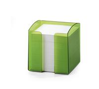 Durable TREND 800 Sheet Note Box Memo Pad Cube | 6 Pack | Clear Green