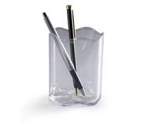 Durable TREND Pen Pot Pencil Holder Desk Tidy Organiser | 6 Pack | Clear