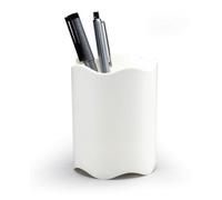 Durable Trend Pen Pot Pencil Holder Desk Tidy Organizer Cup, White