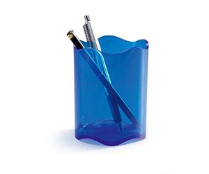Durable Trend Pen Pot Plastic - Translucent Blue Ref 1701235540,H 10,2 x Ø 8 cm