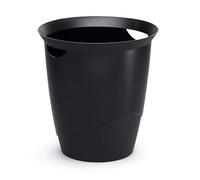 Durable Waste Basket Eco 80 Per Cent Recycled Plastic Bin 16 Litre Black 1701710060