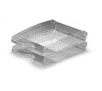 Durable 1701626400 Letter Trays (Trend, for Format DIN A4 to C4, stackable) 6-Piece, Transparent