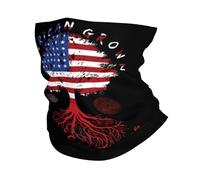 Durable Tube Scarf,America and Morocco Moroccan Flag Roots,Bandana UV Protection Neck Scarf for Yoga Workout Tennis 26X30cm
