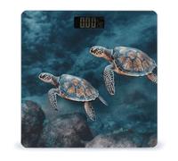 Durable Turtle Swimming in The Sea Digital Scales for Body Weight Highly Accuracy Bathroom Scale with LCD Display Easy to Read Battery Powered Weight Scale for People