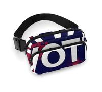 Durable Twill Fabric Waist Bag, Adjustable Crossbody Fanny Pack for Men & Women, Water-Resistant Sports Belt Bag with Multiple Pockets for Running, Hiking, Travel(Voting, Politics, Elections)