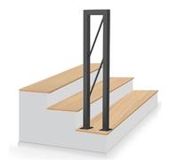 Durable U Shaped Handrails for Stairs & Steps Industrial Style Safety Rail for Indoor/Outdoor Use Strong Guardrail Support for Lofts Corridors & Steps