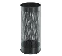 Durable Umbrella Stand in Black - Made From Strong Stainless Steel - Perforated Design To Help Air Flow & Drying - 28.5 Litre Capacity
