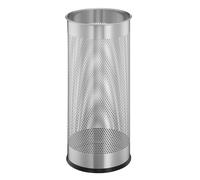 Durable Umbrella Stand Silver | Made From Strong Stainless Steel | Perforated Design To Help Air Flow & Drying | 28.5 Litre Capacity