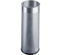 Durable Metal Umbrella Stand 28.5 Litre Round Silver 335023